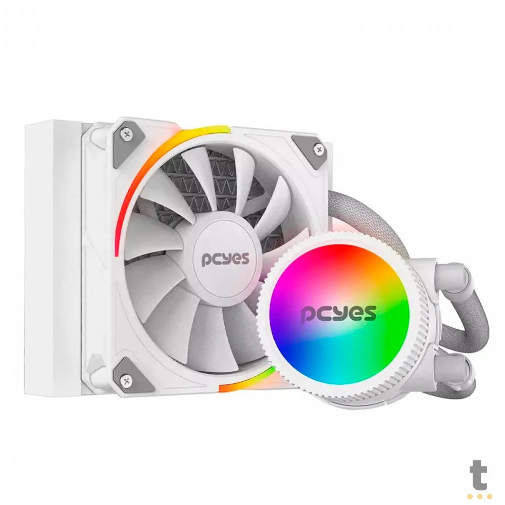Water Cooler PCYes Sangue Frio 3 Single Fan 120mm ARGB TDP 200W (Intel/AMD) Branco - ARGBSF3120WGBR Truedata